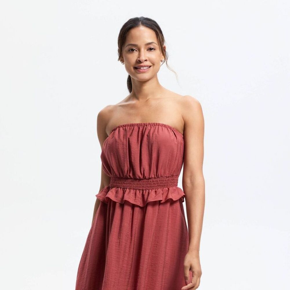Women's Maxi Tunic Dress - Universal Thread Red XS